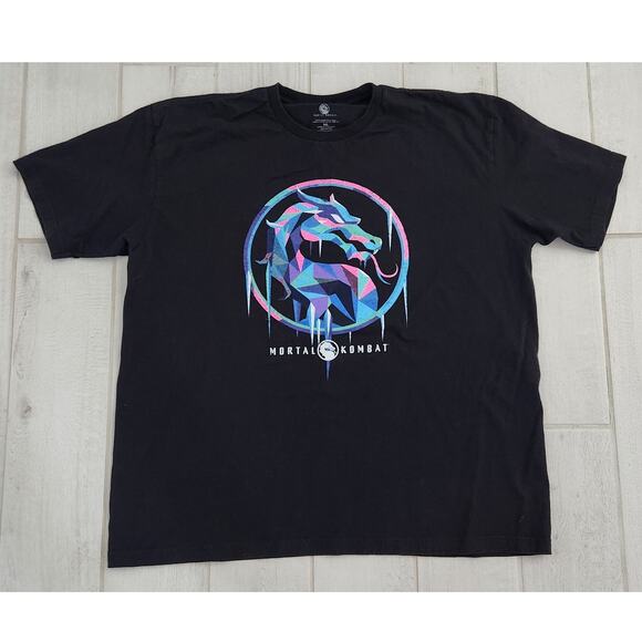 Mortal Kombat Movie Men's T-Shirt Size 2XL Sub Zero Film Logo Dragon Video Game - Picture 1 of 6